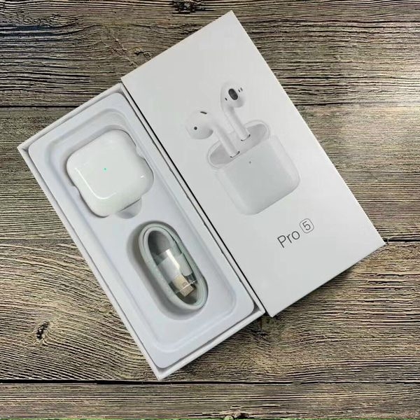 Tai nghe bluetooth Airpods 2 mẫu Pro5 loại 1 nâng cấp auto connect (kiểu giống pro4) [BH 3 tháng]