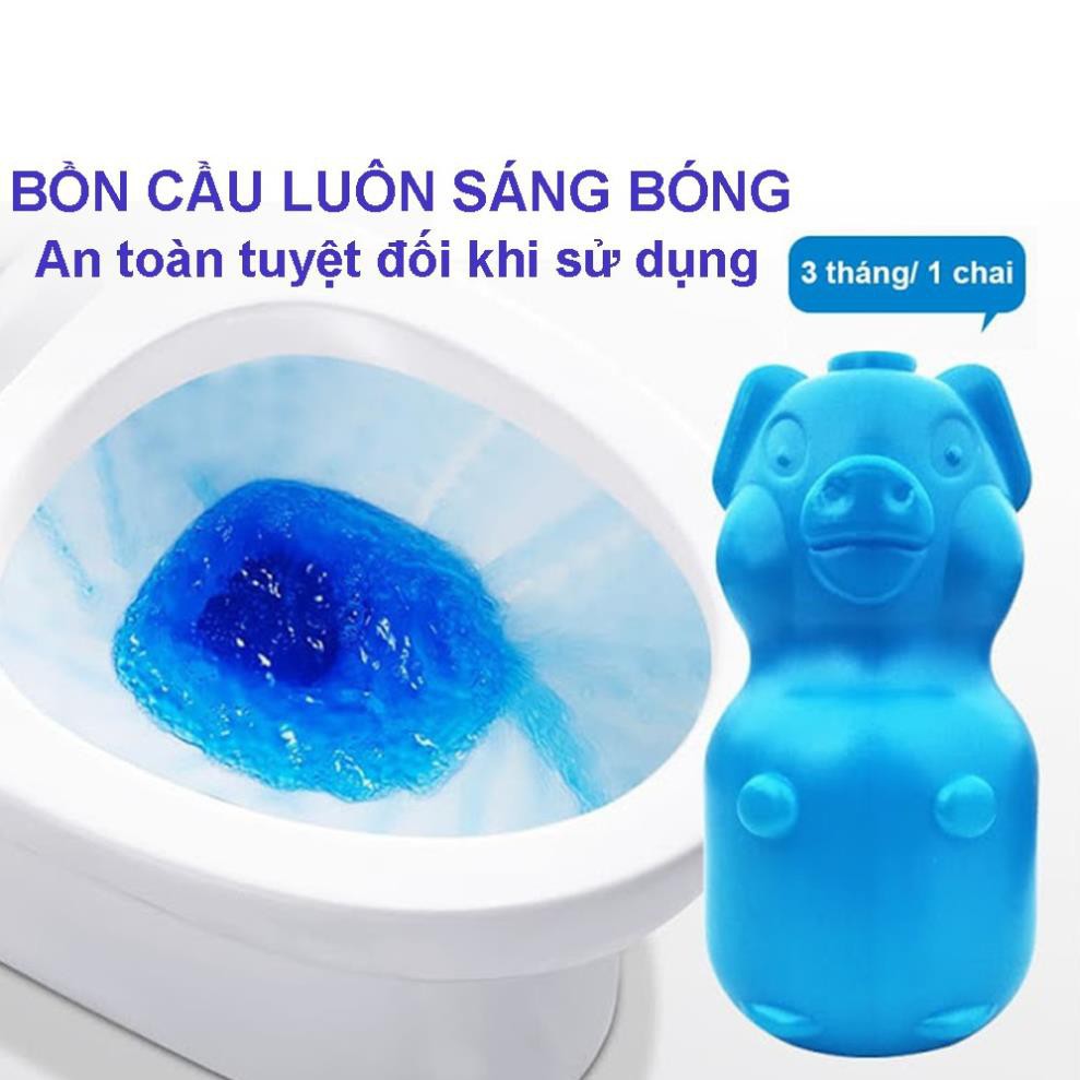 Chai thả bồn cầu heo, lọ tẩy toilet khử mùi, diệt khuẩn