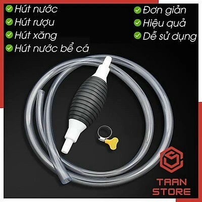 Dụng cụ bơm hút xăng / chất lỏng bóp tay dài 1m