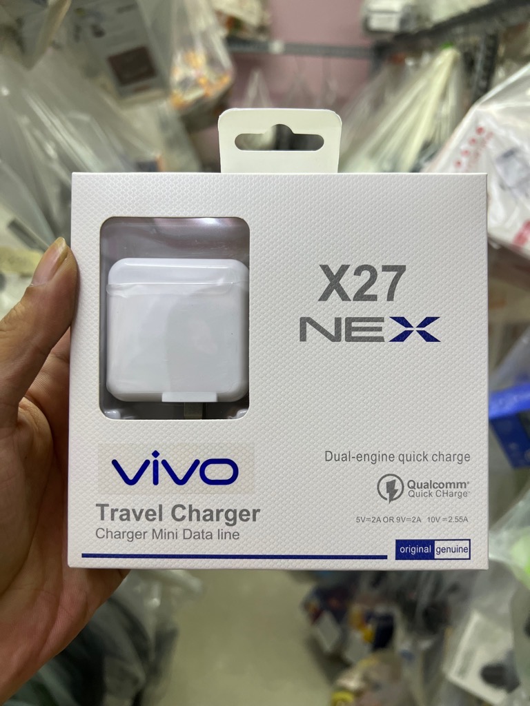 Bộ sạc nhanh VIVO X27 zin NEX (cáp Usb ra Type C, cóc 1 cổng usb) củ to full box hộp vuông [BH 6 tháng]