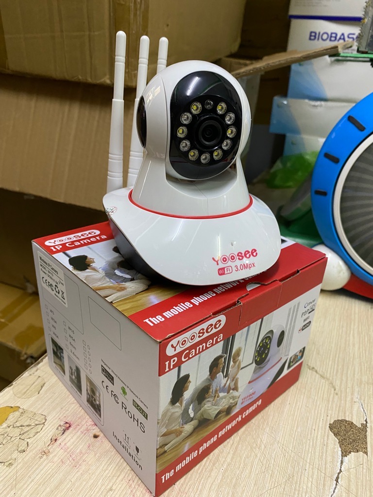 Camera IP wifi Yoosee 3 râu 8 LED/ 11 LED hộp đỏ 3.0Mbx BAN ĐÊM CÓ MÀU [BH 6 THÁNG]