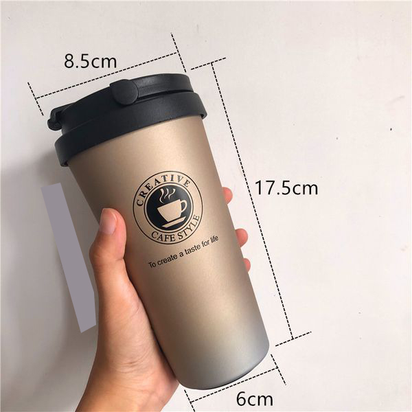 Ly giữ nhiệt CREATIVE CAFE STYLE inox 304 450ML cao cấp