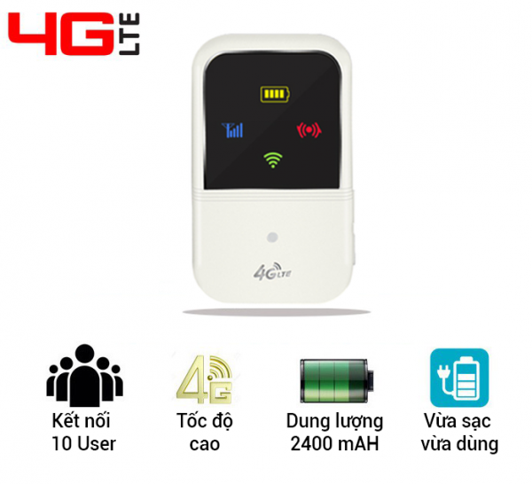 Bộ phát wifi từ sim 3G/4G di động A800 LTE [BH 6 Tháng]