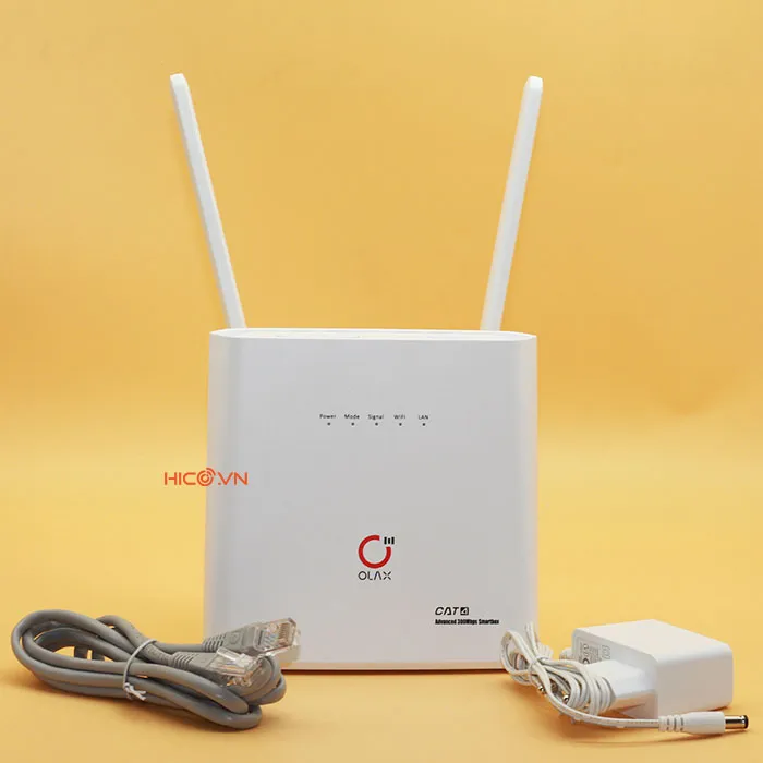 Phát wifi từ sim 4G OLAX AX9 PROA (TRẮNG) (ko kèm pin) kiểu dáng modem wifi kèm 2 râu tốc độ 300mb chính hãng [BH 6 tháng]