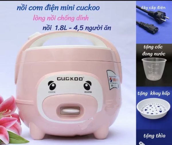 Nồi cơm điện HÀN QUỐC GK-182 1800ml có xửng hấp chính hãng [BH 1 tháng]