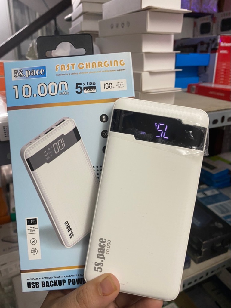 Pin sạc dự phòng 5S.Pace i50 10.000mAh có màn hình LCD chính hãng [BH 1 năm]