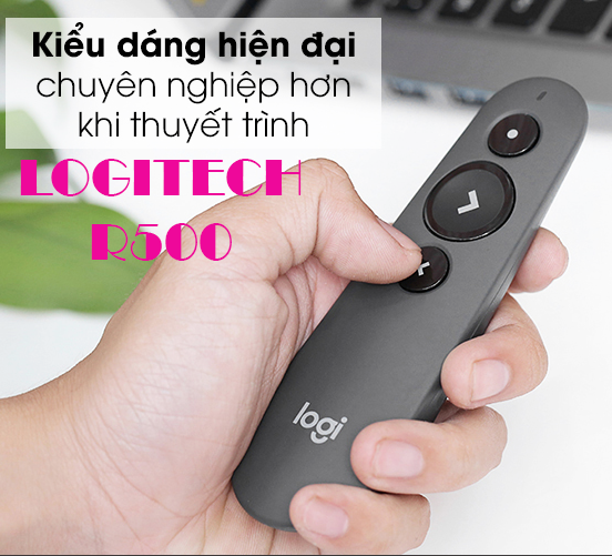 Bút trình chiếu LOGITECH R500 Laser không dây [BH 1 tháng]