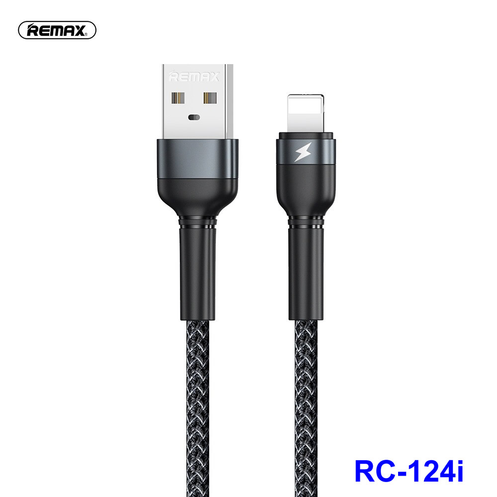 Cáp sạc nhanh iPhone Remax RC-124i usb ra iphone lightning 1m chính hãng dây dù [BH 1 năm]