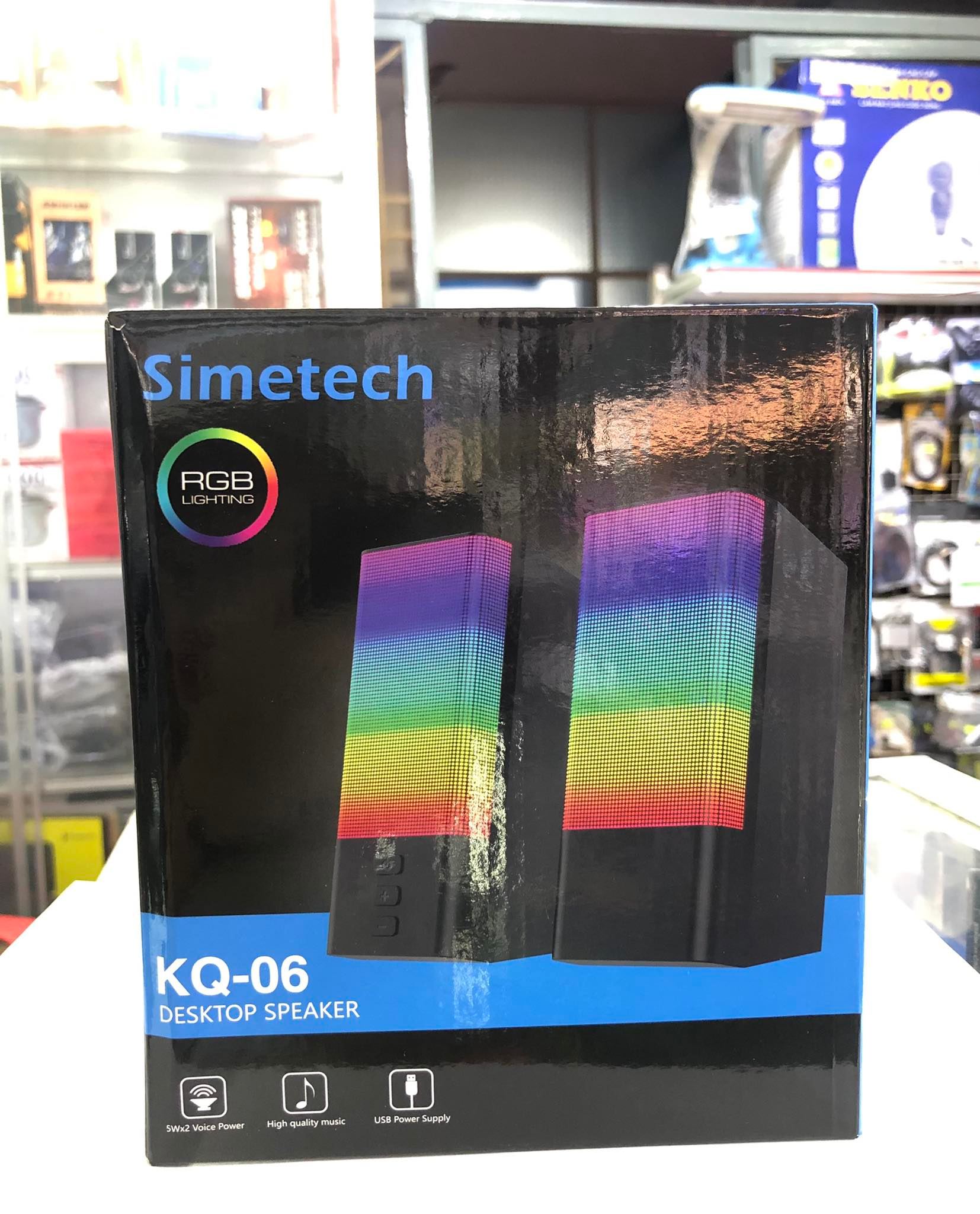 Loa vi tính Simetech KQ-06 cổng usb có đèn led RGB siêu hay chính ...