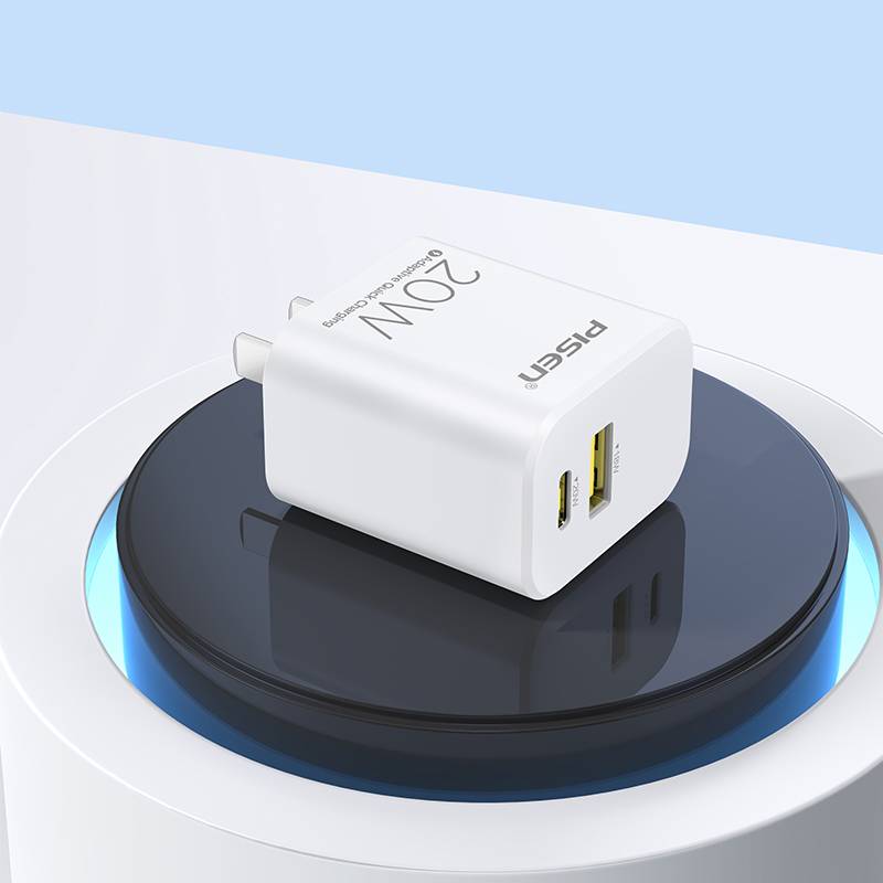 Cóc sạc nhanh 20w PISEN CD01-2 Dual Port chính hãng (1 cổng usb QC3.0 + 1 cổng type-c PD) [BH 1 năm]