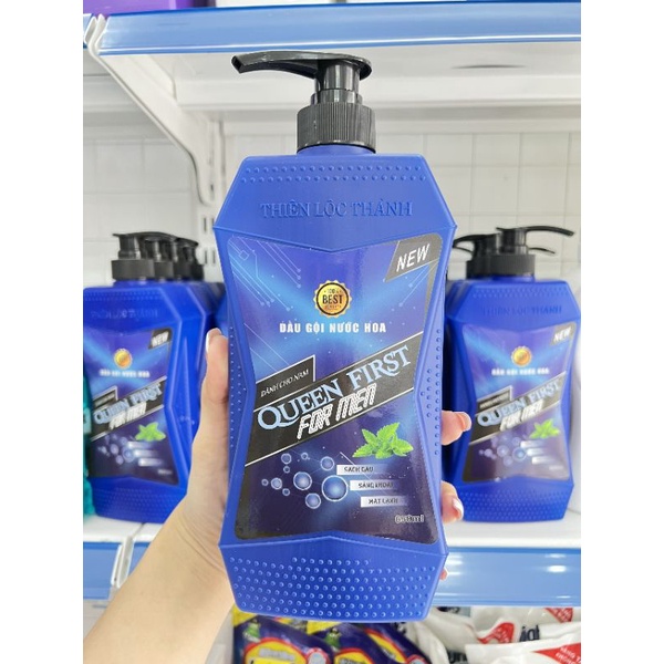 Dầu gội đầu hương nước hoa For Men QUEEN FIRST Bạc Hà 650ml cho nam