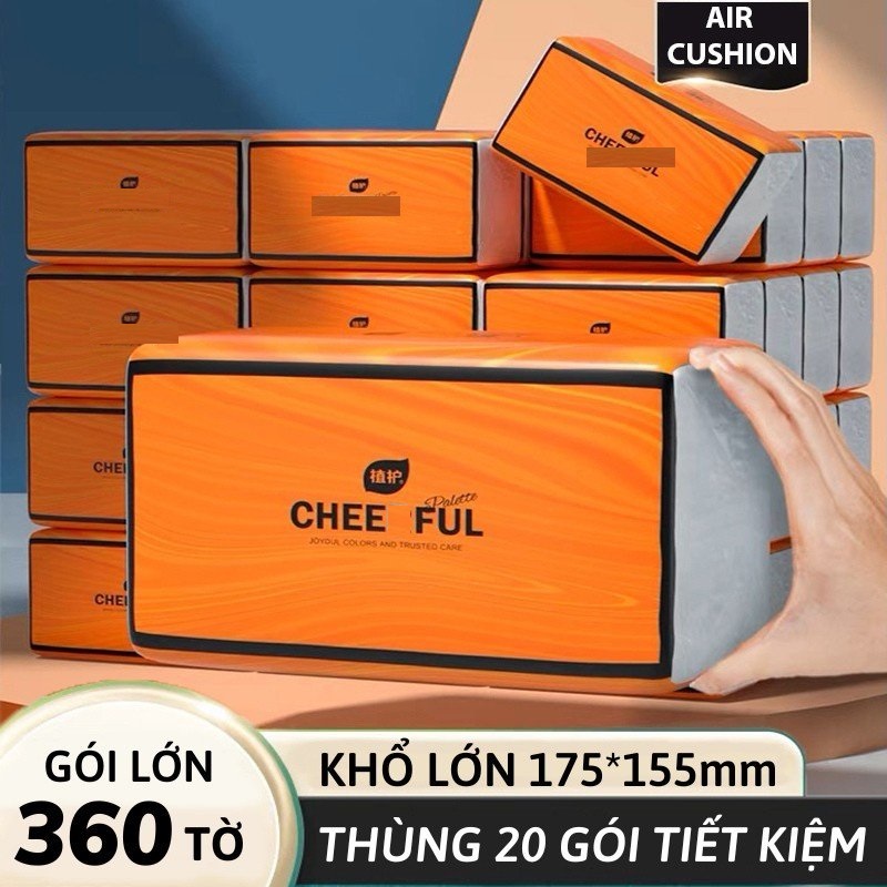 Khăn giấy vệ sinh CHEERFFUL để bàn (giá 1 gói, thùng nguyên 20 gói)