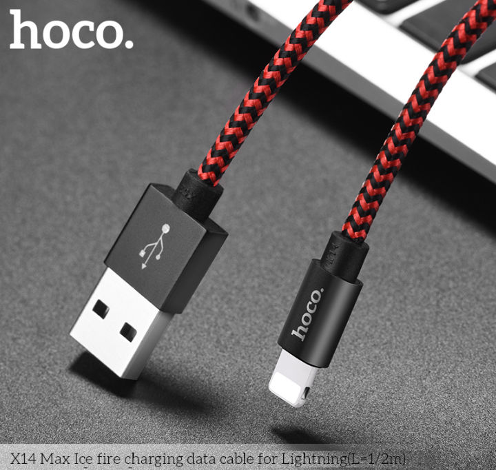 Cáp sạc nhanh 3A Hoco X14 Max 1m usb ra Type-C dây dù chính hãng [BH 1 năm]