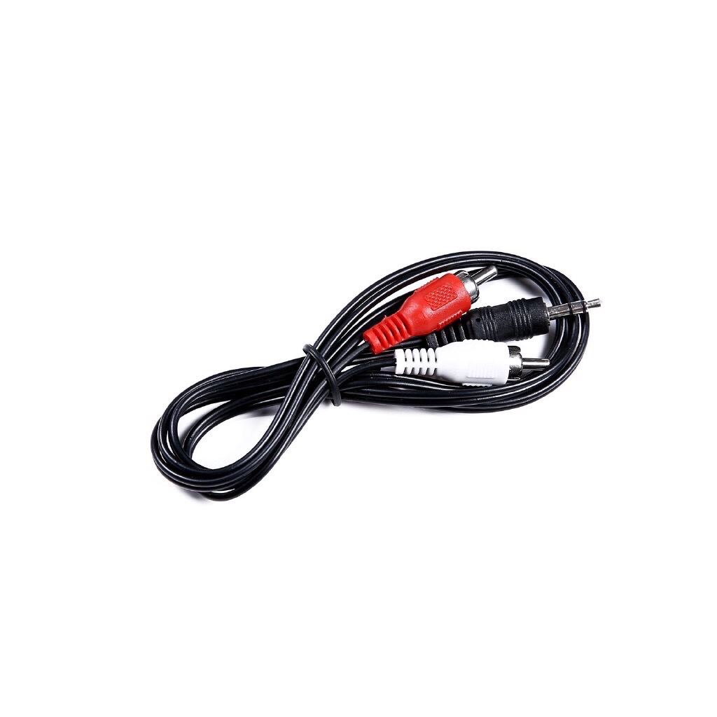 Cáp chuyển 3.5 ra 2 đầu RCA-AV bông sen dài 2.2m