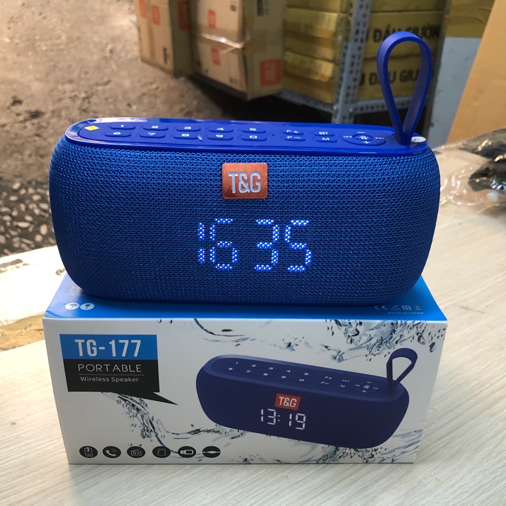 Loa bluetooth T&G TG-177 chính hãng có đồng hồ nghe nhạc, có FM, thẻ nhớ, dây đeo cực đẹp [BH 3 THÁNG]