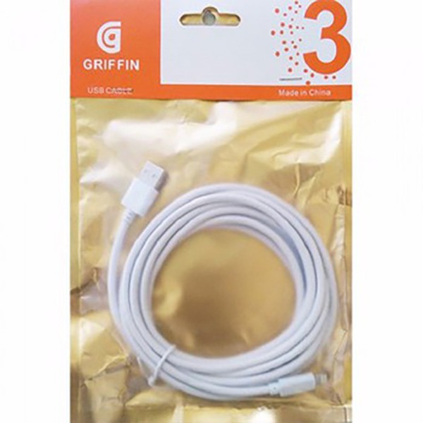 Cáp sạc Griffin 3m Samsung zin dây trắng [BH 3 tháng]