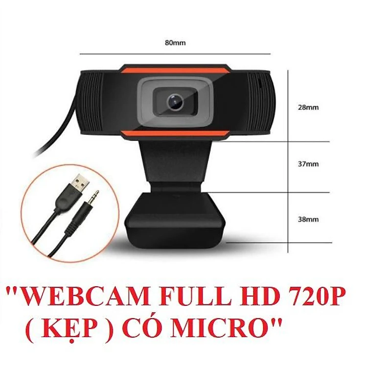 Webcam X1 độ phân giải 720P MẪU KẸP loại 1 full HD có micro [BH 1 tháng]