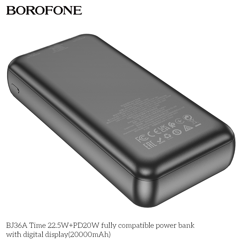 Pin sạc nhanh 22.5W Borofone BJ36A 20.000mAh dự phòng chính hãng [BH 1 NĂM]