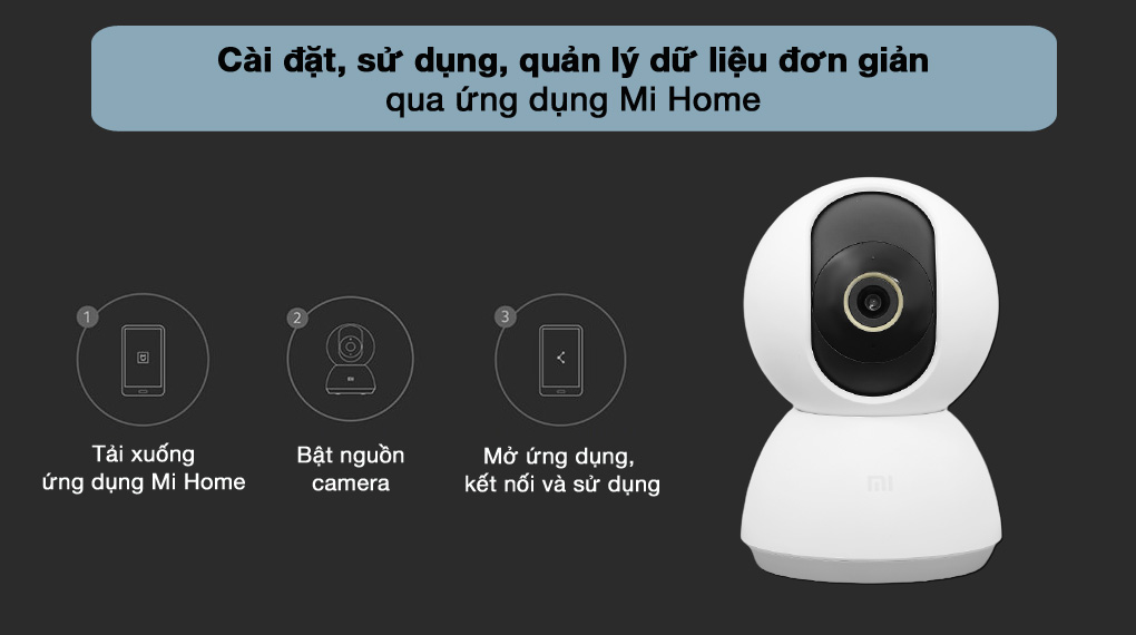 Camera IP wifi 360 độ Xiaomi Mi Home độ phân giải cao đến 2K (2304 x 1296) hỗ trợ thẻ nhớ lên đến 256gb BH: 12 tháng]