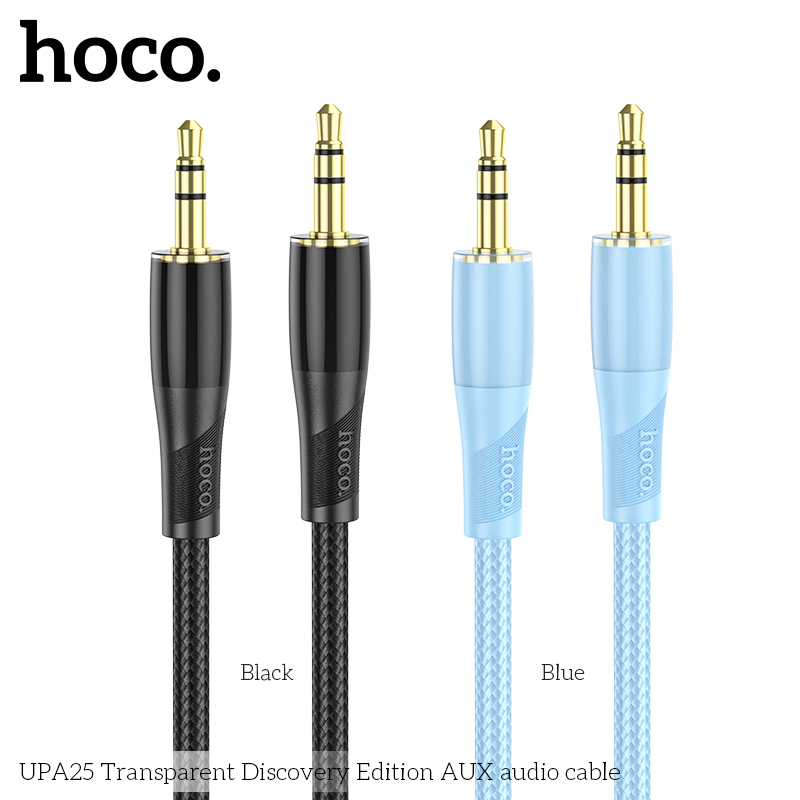 Cáp chuyển HOCO UPA25 jack 2 đầu 3.5mm to 3.5mm AUX mượt mà âm thanh chính hãng [BH 1 năm]