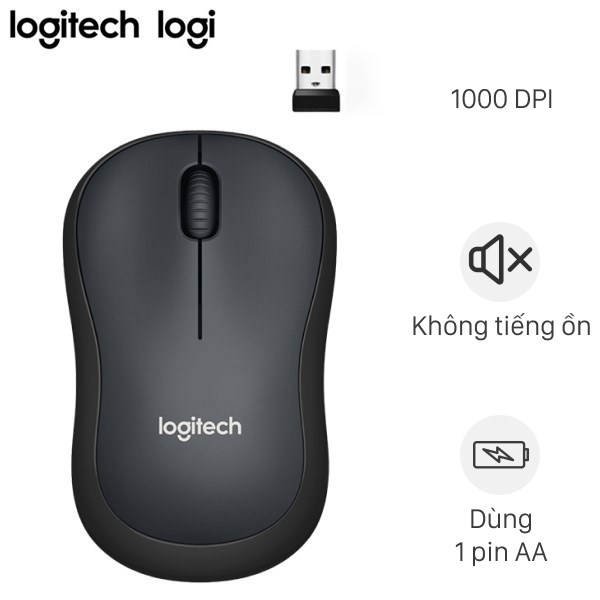 Chuột Không Dây Không LOGITECH M220 tặng kèm pin Silent New [BH 6 tháng]