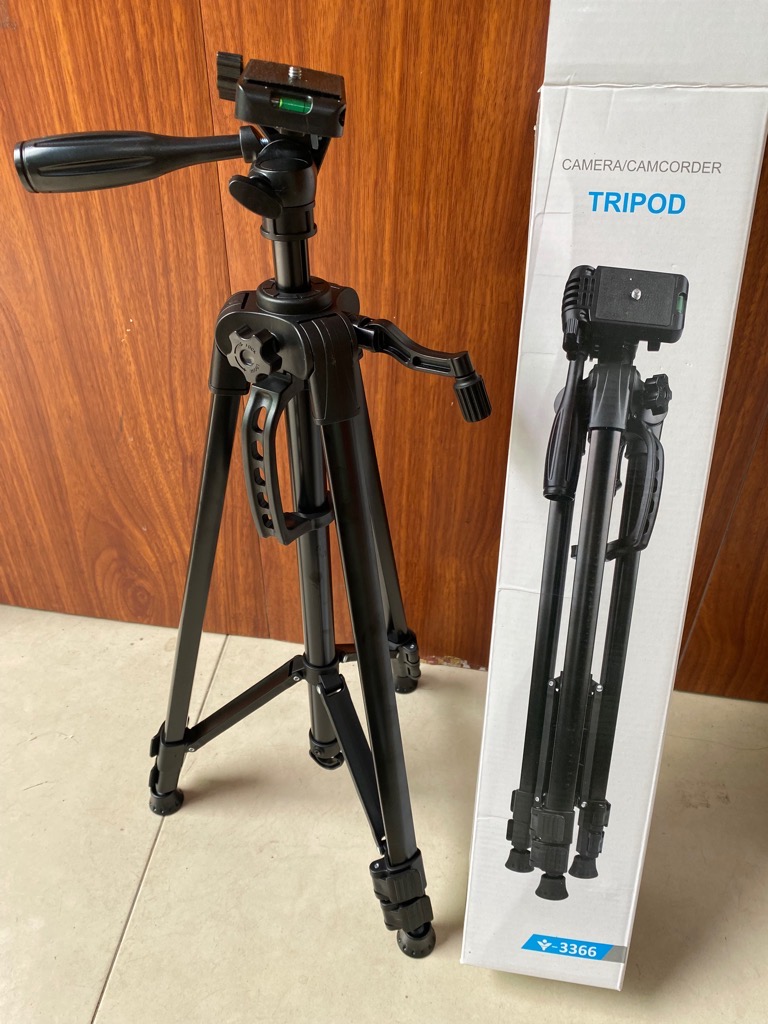 Giá đỡ kẹp điện thoại 3 Chân máy chụp ảnh Tripod 3366 cao 1.5m loại 1 [BH 1 tuần]