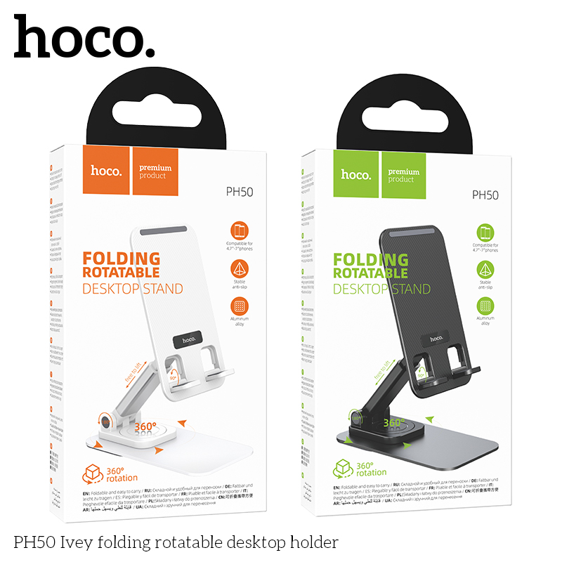 Giá đỡ điện thoại có thể xoay gấp Hoco PH50 chính hãng