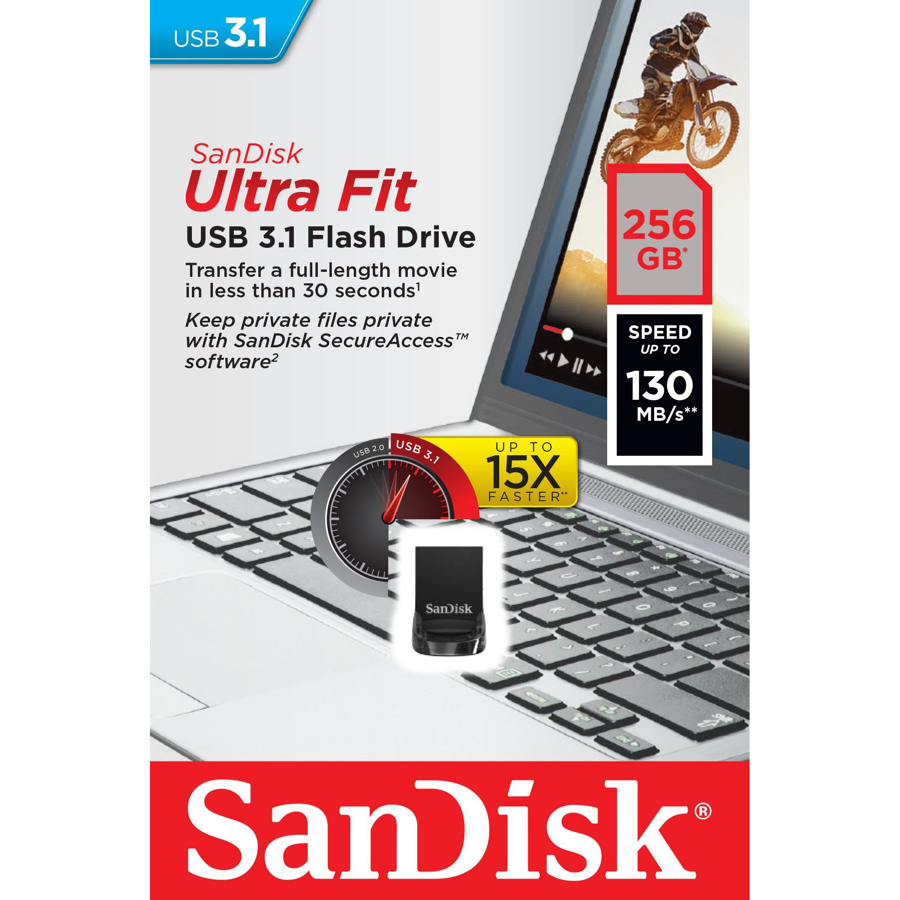 USB Sandisk CZ430 mini 256GB tốc độ 3.1 chính hãng (đặt trước 1h) [bh 2 năm]