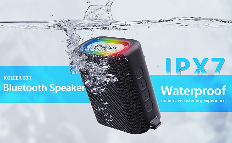 Loa bluetooth KOLEER S31 (ko có led) chống nước waterproof có dây đeo siêu hay [BH 6 tháng]