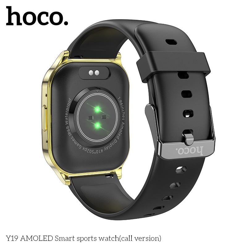Đồng hồ thông minh Hoco Y19 AMOLED 1.96 inch pin 300mAh nghe gọi qua bluetooth chính hãng [BH: 1 năm]
