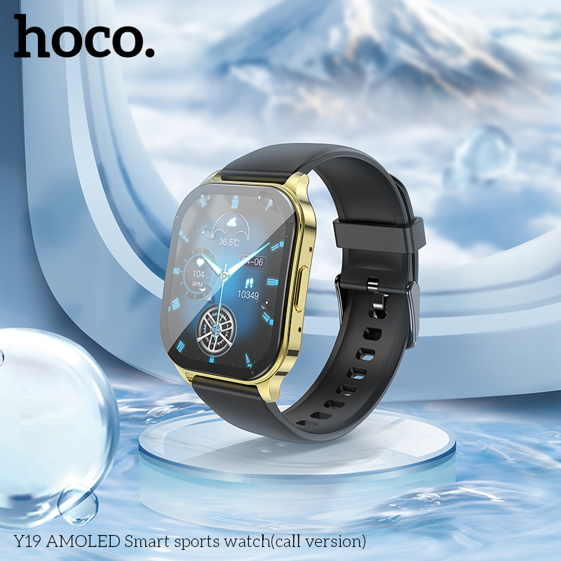 Đồng hồ thông minh Hoco Y19 AMOLED 1.96 inch pin 300mAh nghe gọi qua bluetooth chính hãng [BH: 1 năm]