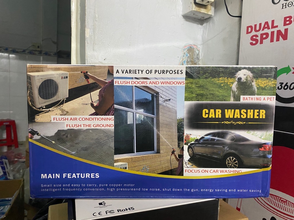 Súng xịt rửa xe Car Washer hộp xanh đen [BH: 1 Tháng]