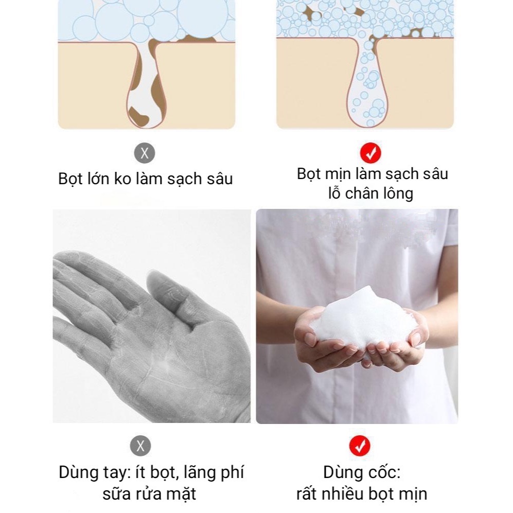 Bình tạo bọt mịn từ sữa rửa mặt [BH: NONE]