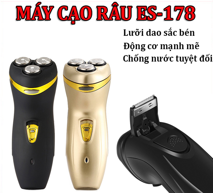 Máy cạo râu 3 trong 1 Pilits ES178 (tông đơ cắt tóc, cạo râu, tỉa lông) [BH 1 tuần]