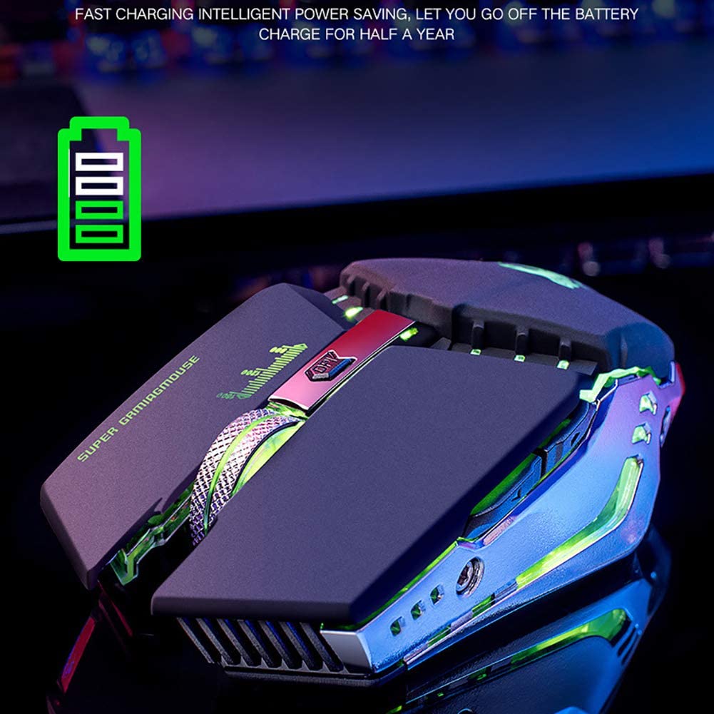 Chuột không dây Gaming X11 sử dụng pin sạc led 7 màu tự chuyển [BH: 12 Tháng]