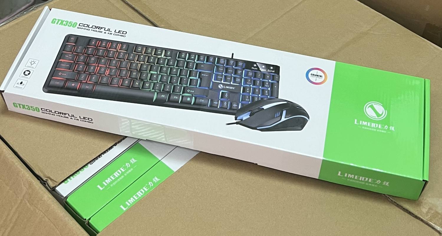 Combo bàn phím chuột LIMEDIE GTX350 giả cơ có dây chính hãng đèn led 7 màu siêu đẹp [BH 6 THÁNG]