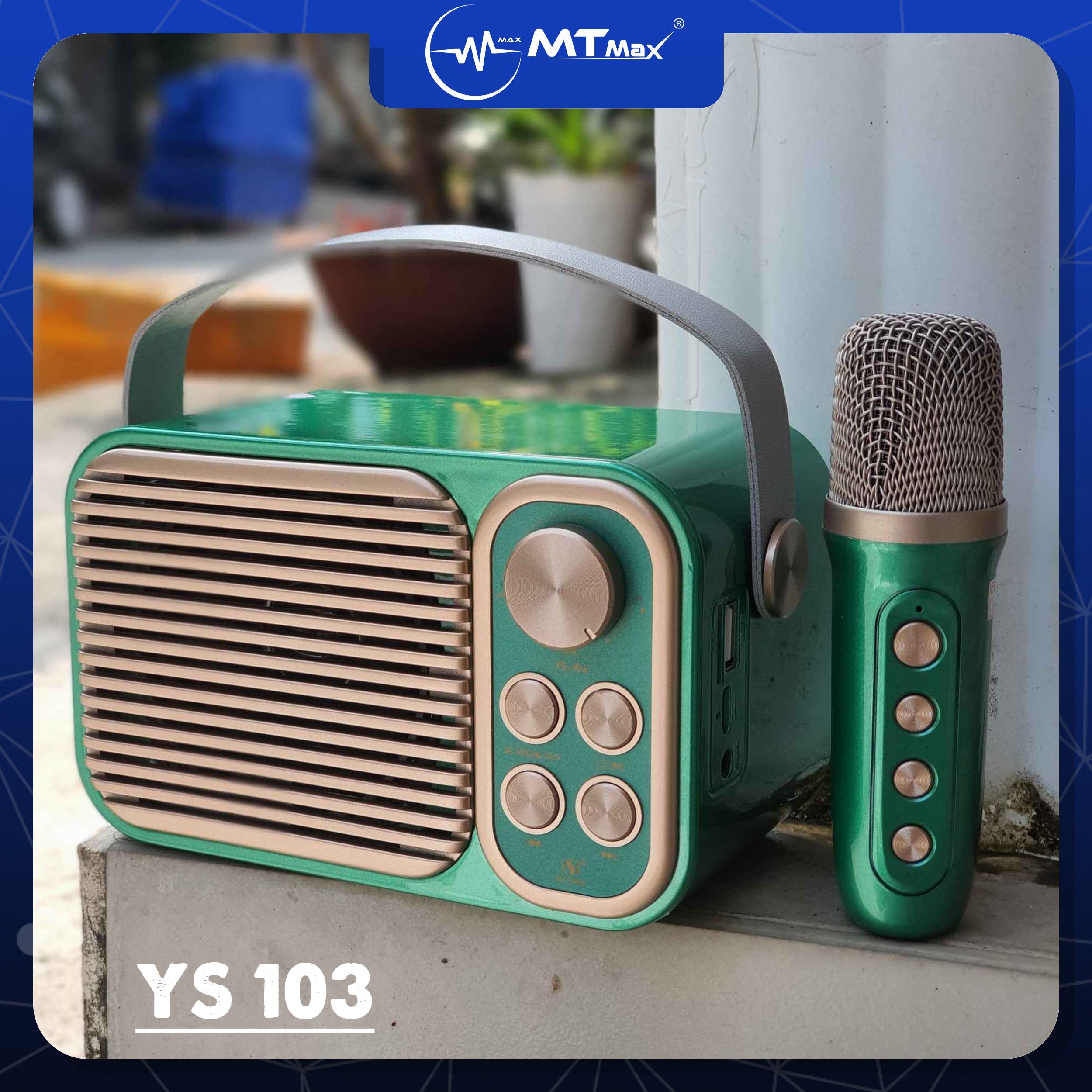 Loa Bluetooth SU-YOSD YS-104 / YS-103 kèm 1 Micro không dây hát karaoke siêu hay [BH: 6 tháng]