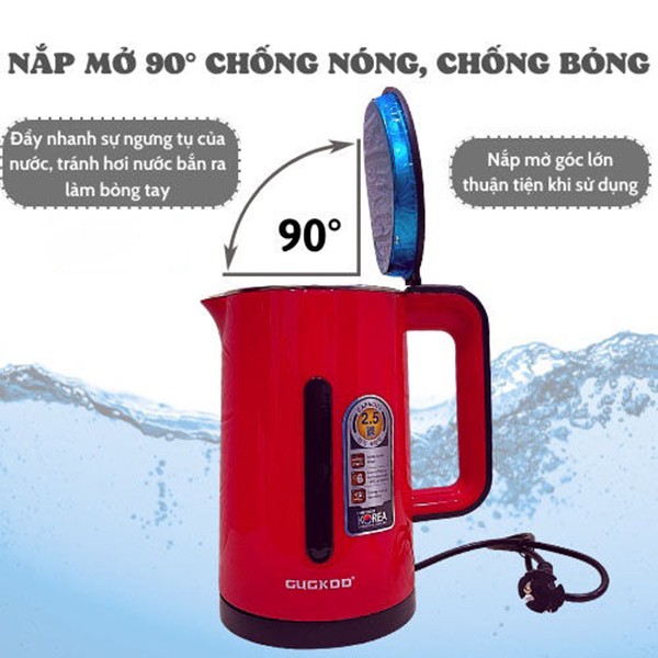 Ấm đun nước siêu tốc chất liệu nhựa ST-19 2,5 Lít [BH: 1 Tháng]