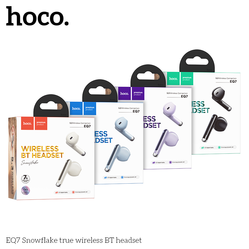 TAI NGHE BLUETOOTH HOCO EQ7 KIỂU DÁNG AIRPODS CHÍNH HÃNG [BH: 1 NĂM]