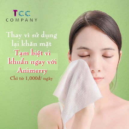 Khau Lau, Bông Tẩy Trang ANIMERRY COTTON Dạng Cuộn Cao Cấp (Khăn Mặt Khô)