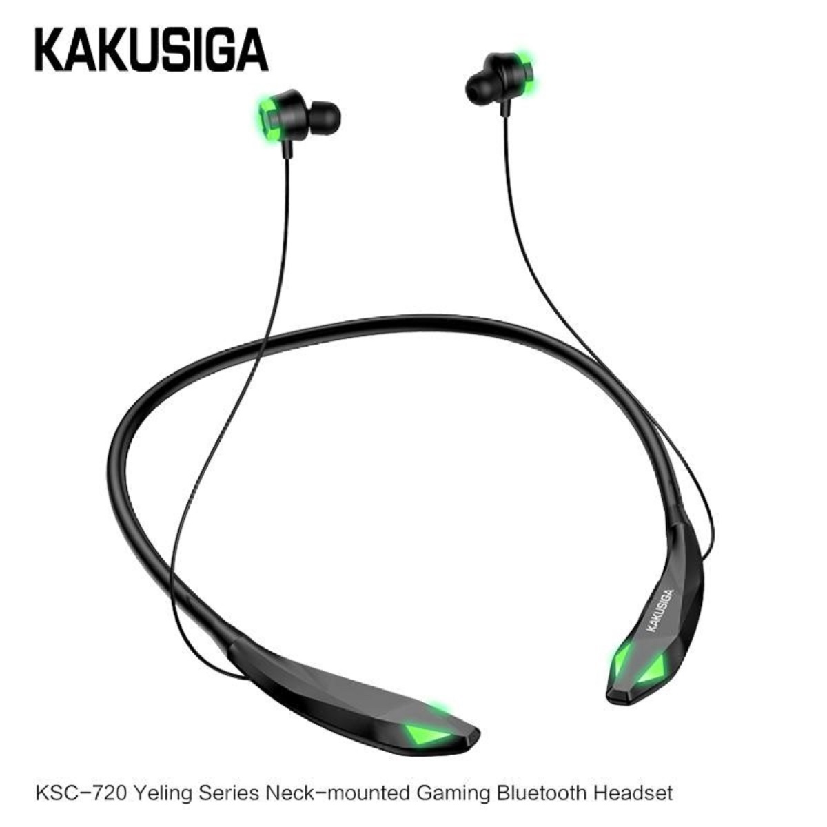 Tai nghe bluetooth KAKU KSC-720 5.2+EDR GAME pin trâu, kết nối 15m thể thao choàng cổ chính hãng [BH 6 tháng]