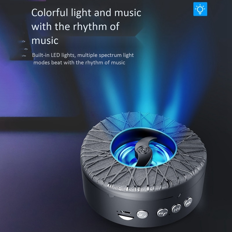 Loa bluetooth Manovo A5 mẫu tròn có led [BH 3 tháng]