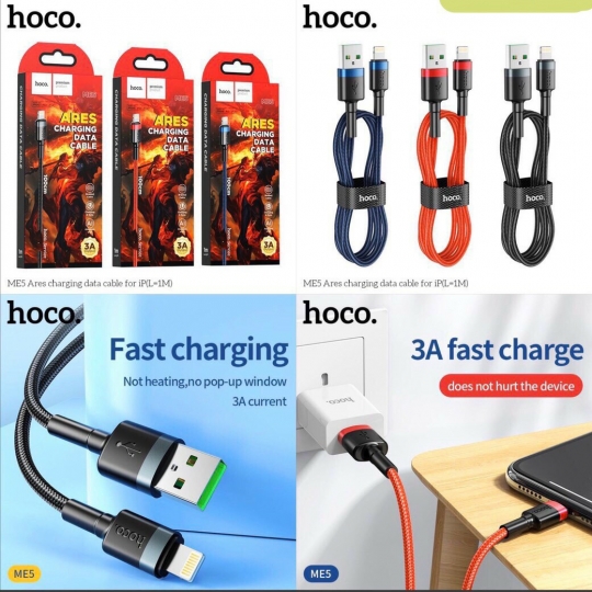 Cáp sạc nhanh 3A usb ra Type C HOCO ME5 1M dây dù chính hãng [BH 1 năm]