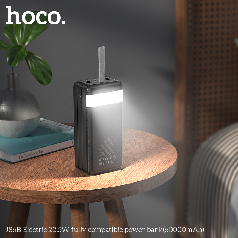 Pin sạc nhanh 22.5w HOCO J86B 60.000mAh  (sạc dự phòng) chính hãng [BH 1 năm]