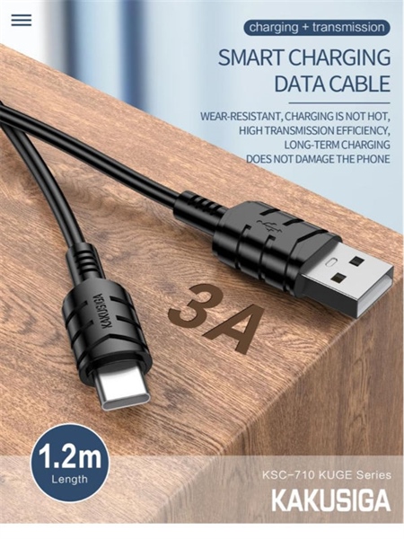 Cáp sạc nhanh iPhone KAKU KSC-710 3A dây dù usb ra iphone lightning 1.2m chính hãng [BH 3 tháng]