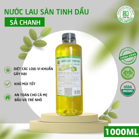 Nước lau nhà, lau sàn chai 1 lít Hương Sả Chanh siêu thơm