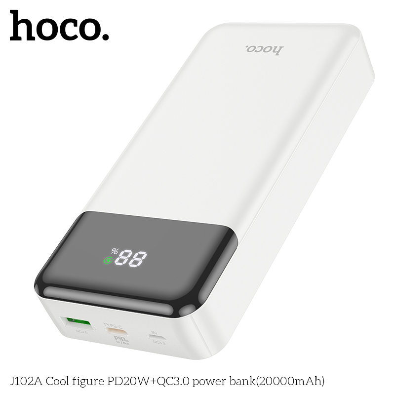 Pin sạc nhanh 20w Hoco J102A 20.000mAh dự phòng PD20w QC3.0 chính hãng [BH 1 Năm]