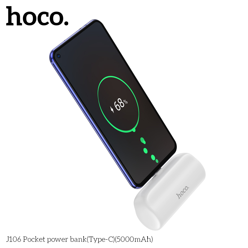 Pin sạc Hoco J106 jack Type-C dự phòng 5.000mAh chính hãng kiêm giá đỡ điện thoại [BH: 1 năm]