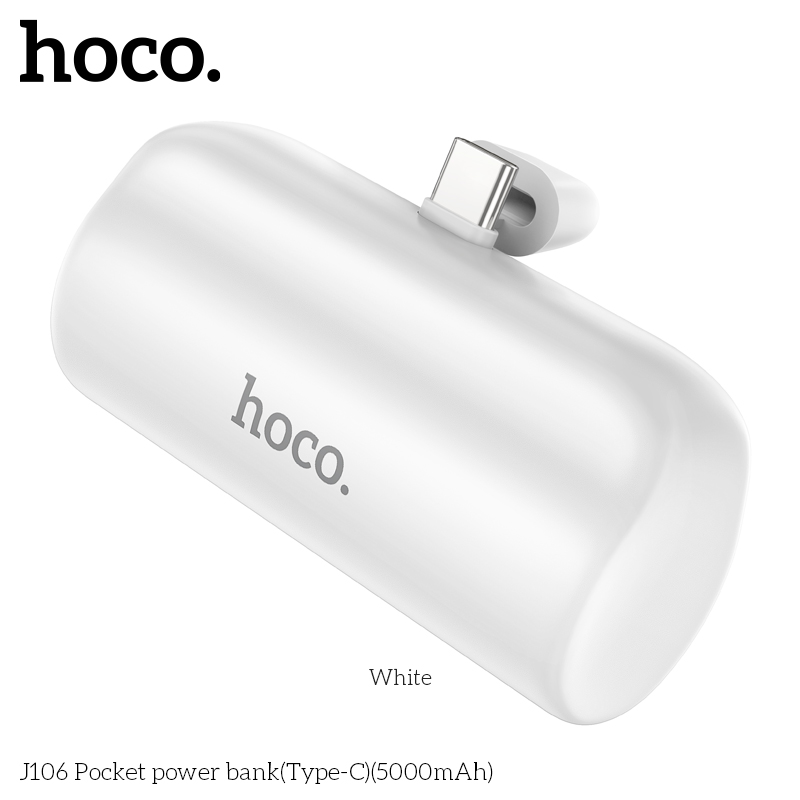 Pin sạc Hoco J106 jack Type-C dự phòng 5.000mAh chính hãng kiêm giá đỡ điện thoại [BH: 1 năm]