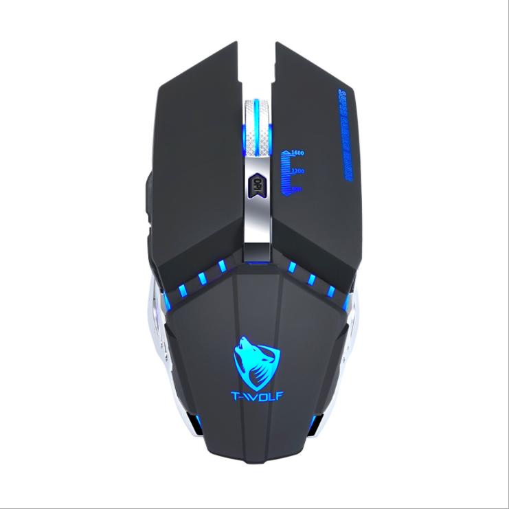 Chuột không dây T-WOLF Q15 Gaming Wireless Pin sạc có LED cực đẹp [BH 1 NĂM]